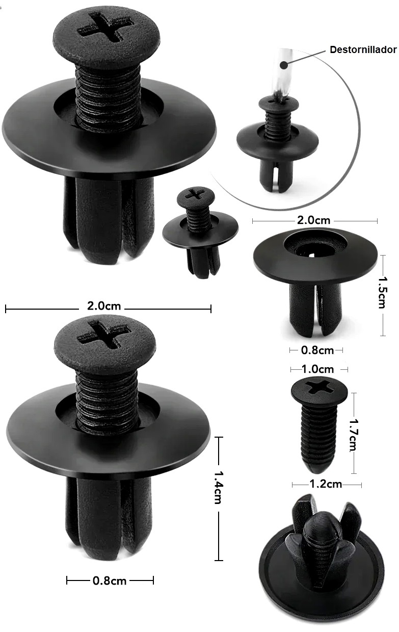 Remaches de Nylon 8mm